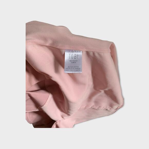 Tobi High Waist pleated mini skirt Blush pink sz medium - Picture 6 of 10